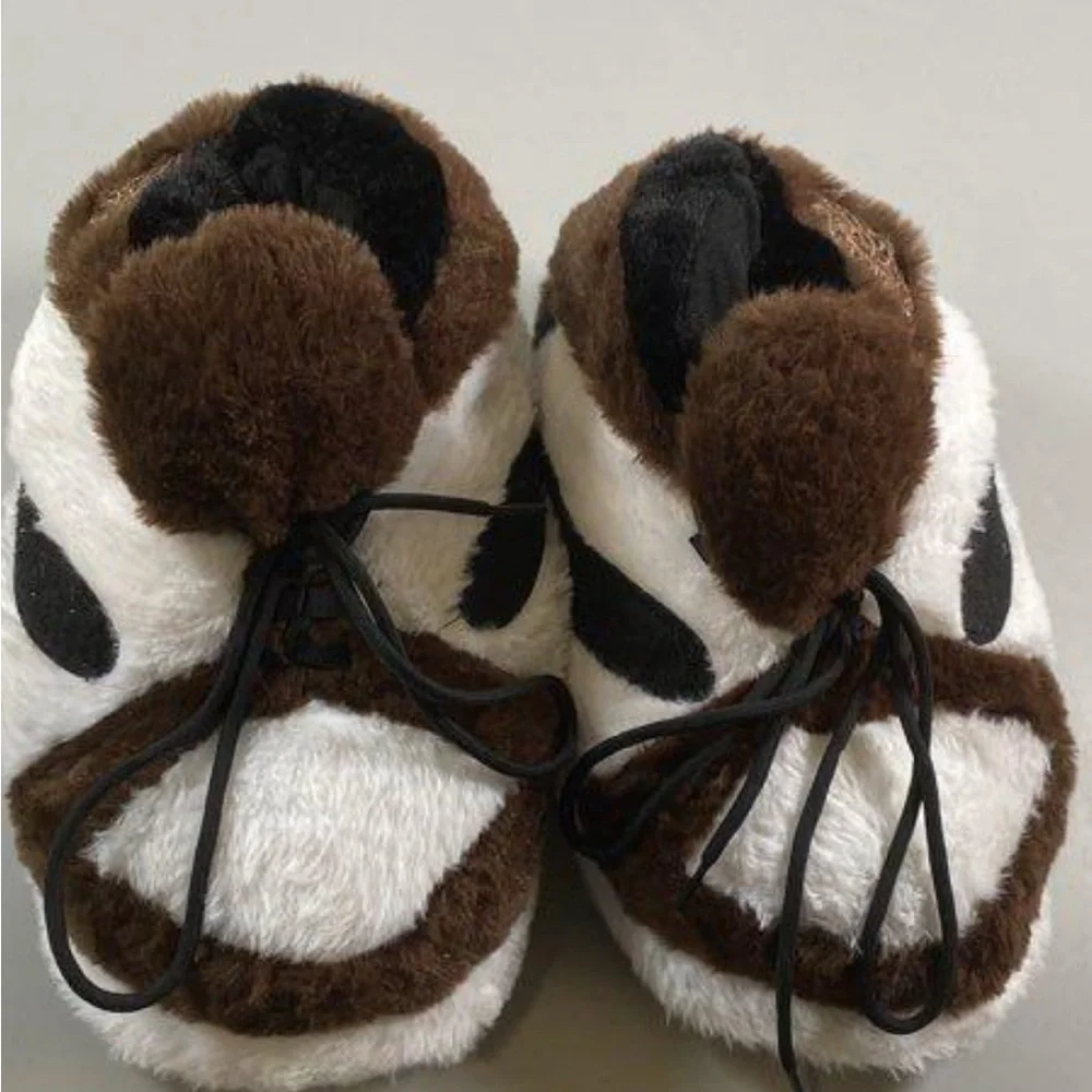 Jordan Plush White and Brown Sneakers